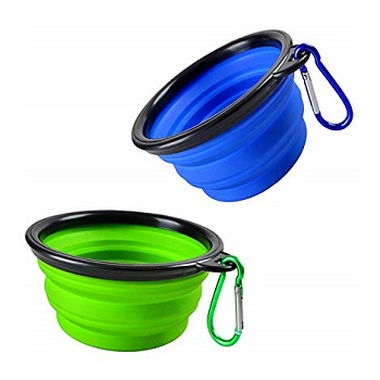 COMSUN Collapsible Cat Bowl for Travel and Hiking