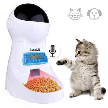 Iseebiz Automatic Pet Food Dispenser for Cats