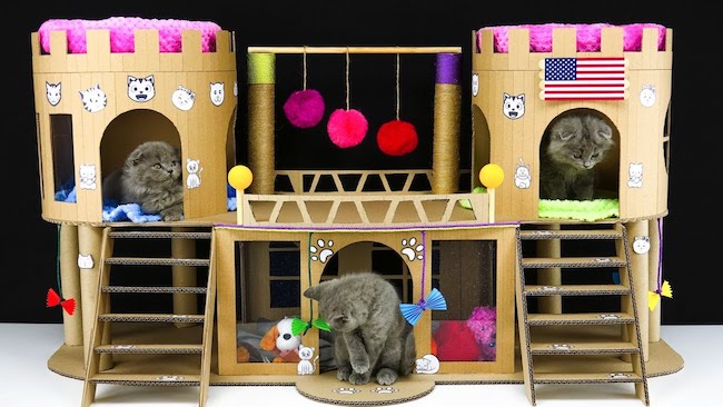 homemade cat play structures