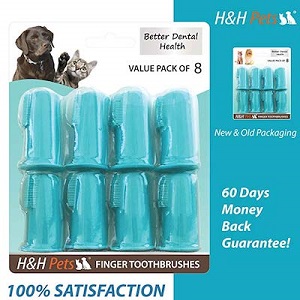 H&H Pets Finger Toothbrush for Cats 8 Pack & 4 Pack