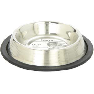 Bergan Stainless Steel Pet Bowl with Ridges