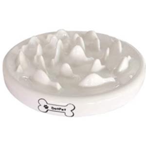 DotPet Fun Interactive Feeder Ceramic Cat Bowl