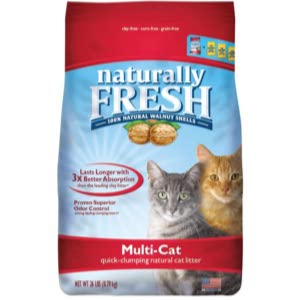Naturally Fresh Walnut-Based Cat Litter for Multiple Cats