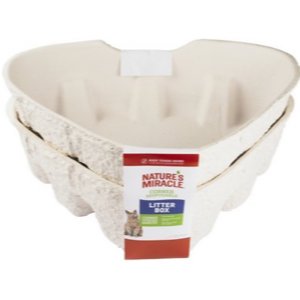 Nature's Miracle Corner Disposable Cat Litter Box