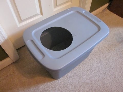 diy top entry litter box