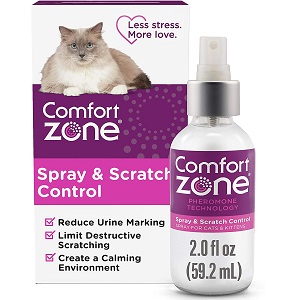 comfort zone scratch control cat spray