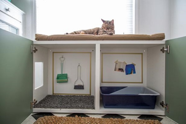 diy litter box enclosure