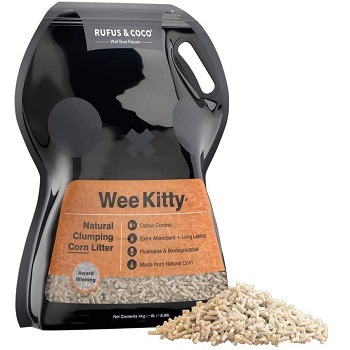 rufus & coco wee kitty corn litter