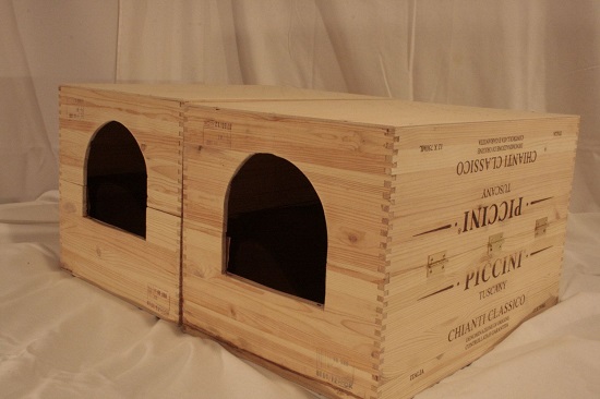 wine crate enclosed cat litter box