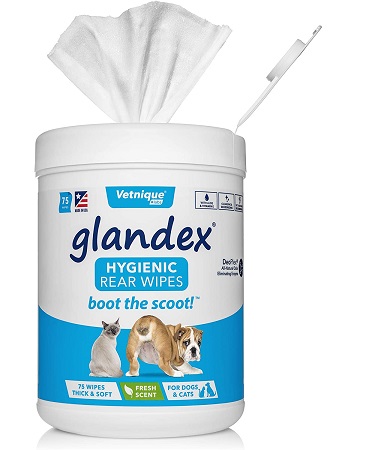 glandex hygienic cat butt wipes