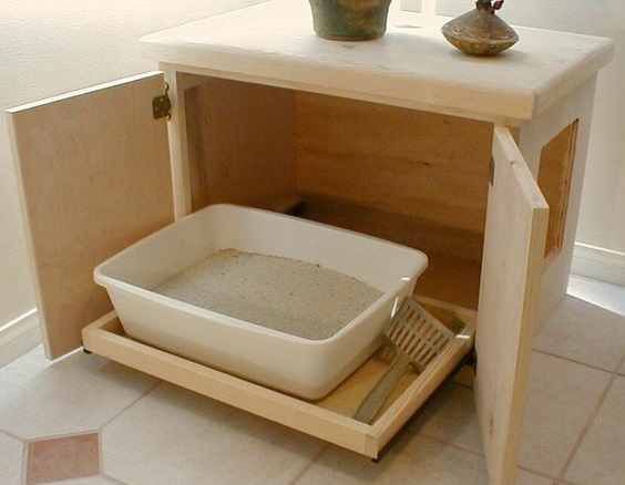 ways to hide litter box