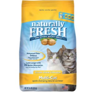 naturally fresh walnut based cat litter