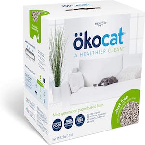 okocat natural paper cat litter