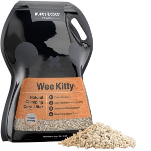 Rufus & Coco Wee Kitty Clumping Corn Cat Litter
