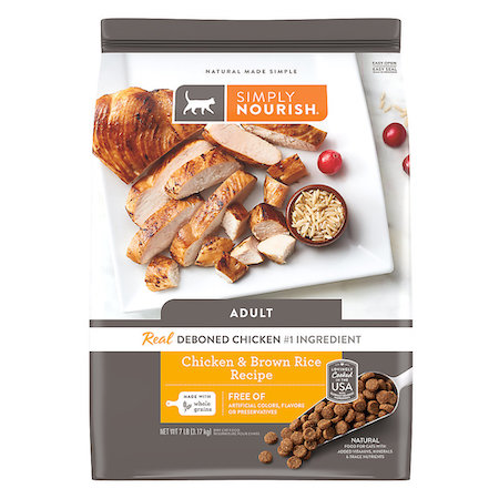 Simply Nourish Chicken Dry Cat Food (Adult) — Chicken and Brown Rice