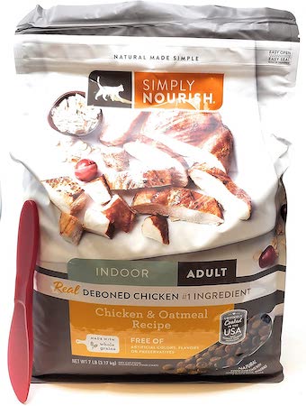 Simply Nourish Grain-Recipe Dry Cat Food (Indoor Adult) — Chicken and Oatmeal