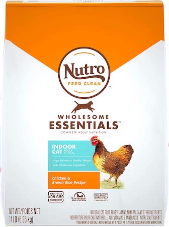 nutro wholesome essentials indoor and sensitive digestion dry cat food chicken recipe