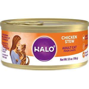 Halo Chicken Stew Recipe Grain-Free Adult Canned Cat Foods