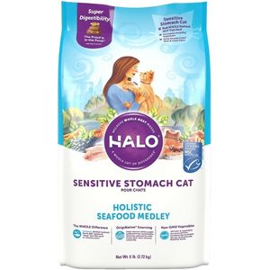 Halo Holistic Seafood Medley Sensitive Stomach Dry Cat Food