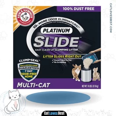 Arm & Hammer Litter Slide Multi-Cat Clumping Clay Cat Litter