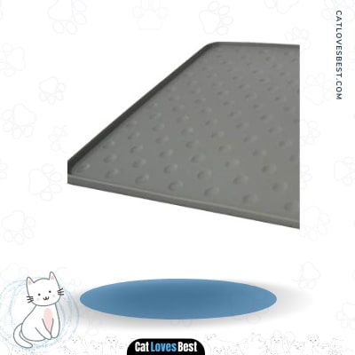 PetFusion Tough Grip Cat Feeding MatNon slip Cat Feeding Mat with Raised EdgesWaterproof Cat Food Mat 2