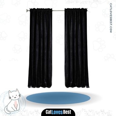 Ryb Home Black Velvet Curtains