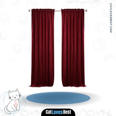Stangh Theater Red Velvet Cat Resistant Curtains